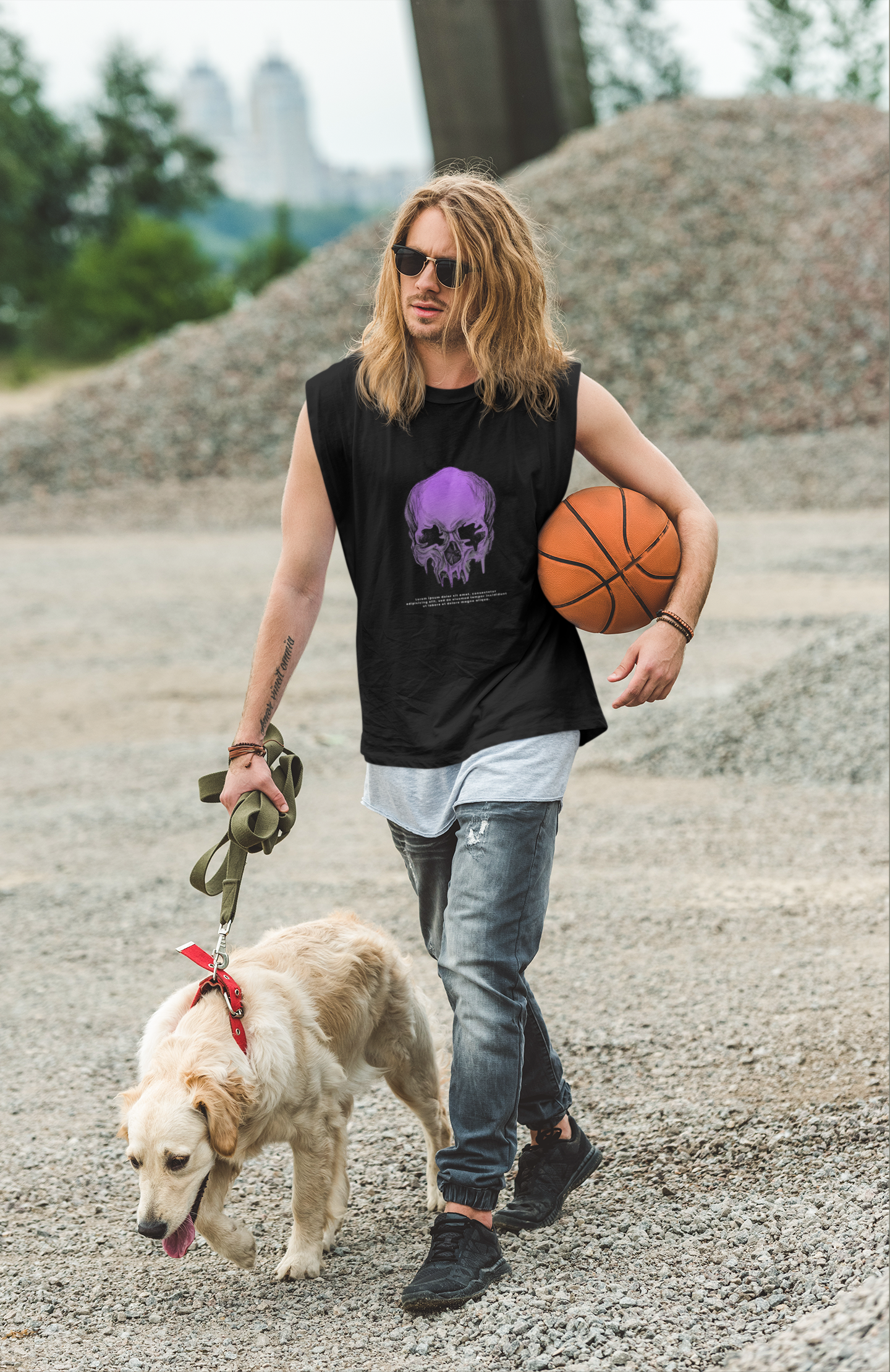 Lorem Ipsum Raw-Edge Tank